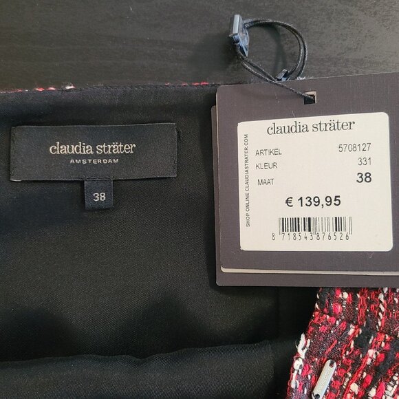 Claudia Strater Amsterdam Tweed A-line Skirt in Red Print 38 EU 6 US NWT - Picture 8 of 9